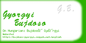 gyorgyi bujdoso business card